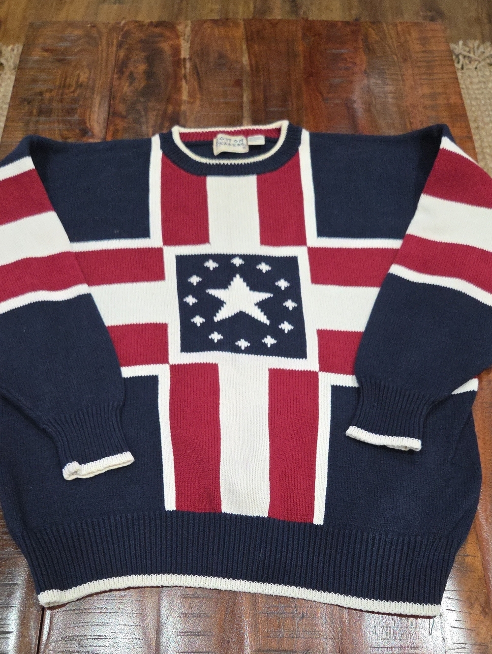 Retro Cotton Traders Patriotic Sweater